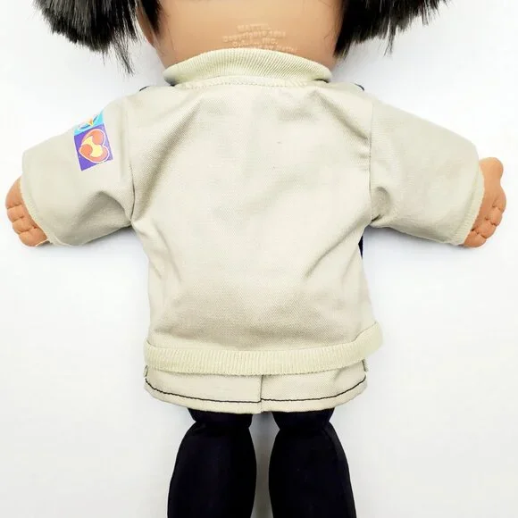 1995 CABBAGE PATCH KIDS Vintage Doll Figure Outfit Brown Hair Green Eyes Mattel - Picture 9 of 15